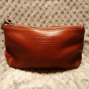 Vintage Coach Leather Zippered Pouch